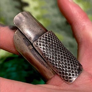 Huge Brutalist Solid Sterling Silver Statement Ring